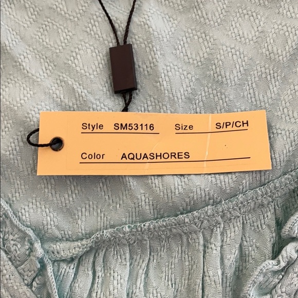 ⭐️🌸Melissa Paige aqua shores sleeveless top S NWT - Picture 6 of 8